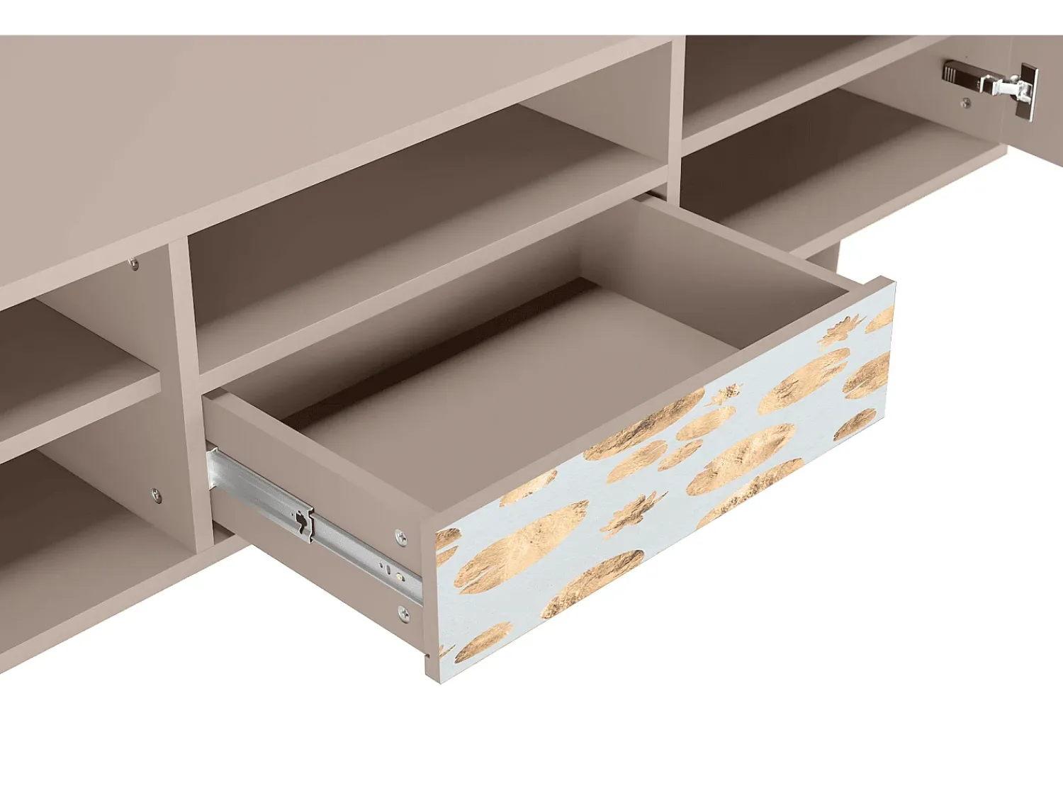 Móvel De Tv* Mueble de TV - 170х59х41 cm - T6 - Blue Giraffe, Latte Bege