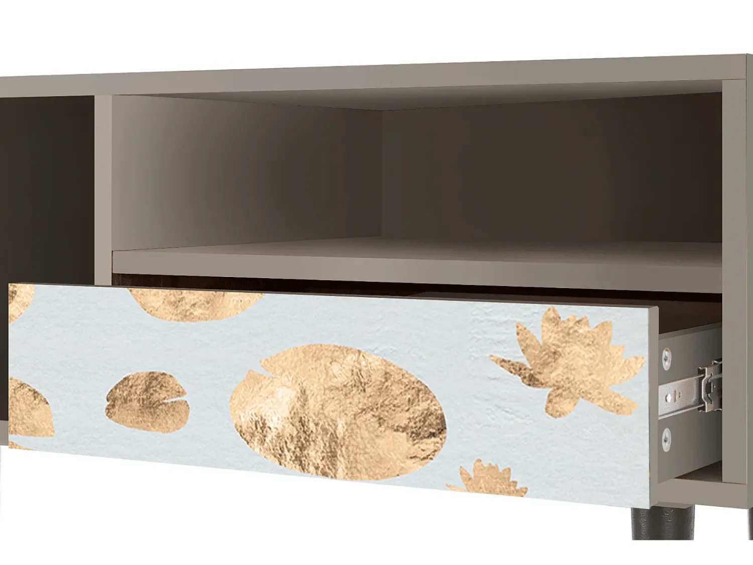 Mueble de TV - 115х59х48 cm - T3 - Blue Giraffe, Areia Bege