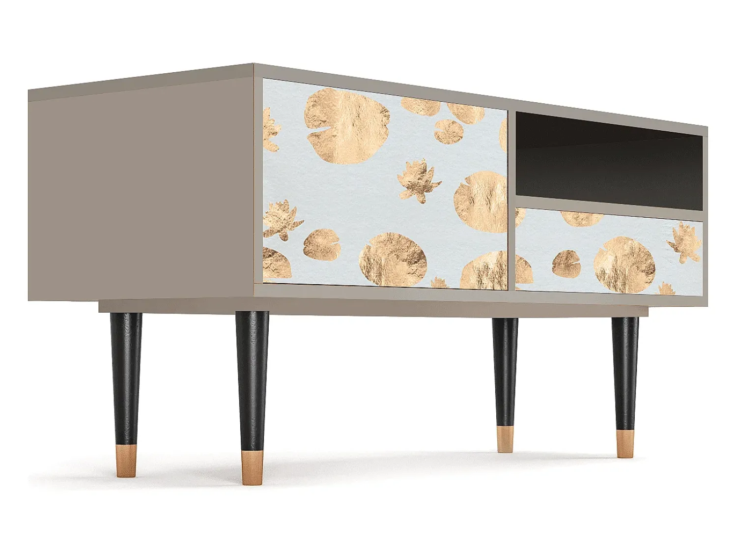Mueble de TV - 115х59х48 cm - T3 - Blue Giraffe, Areia Bege