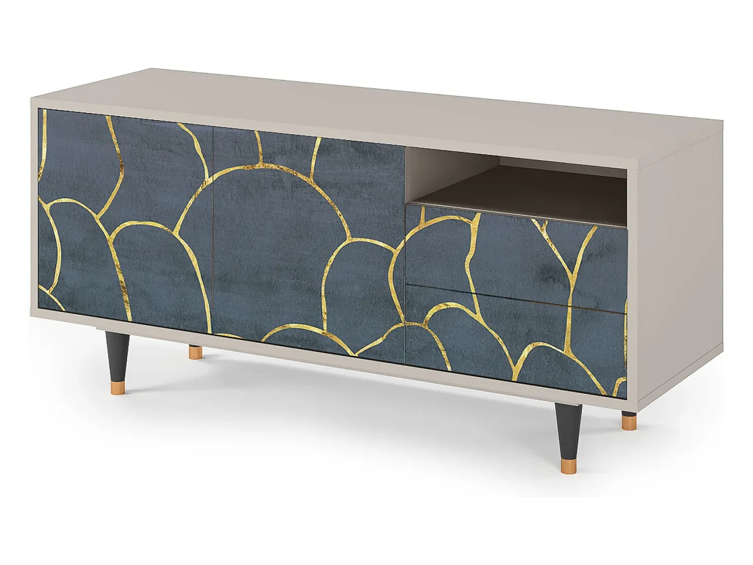 Mueble de TV - 125х56х41 cm - T7 - Blue Lagoon, Areia^ Móvel De Tv