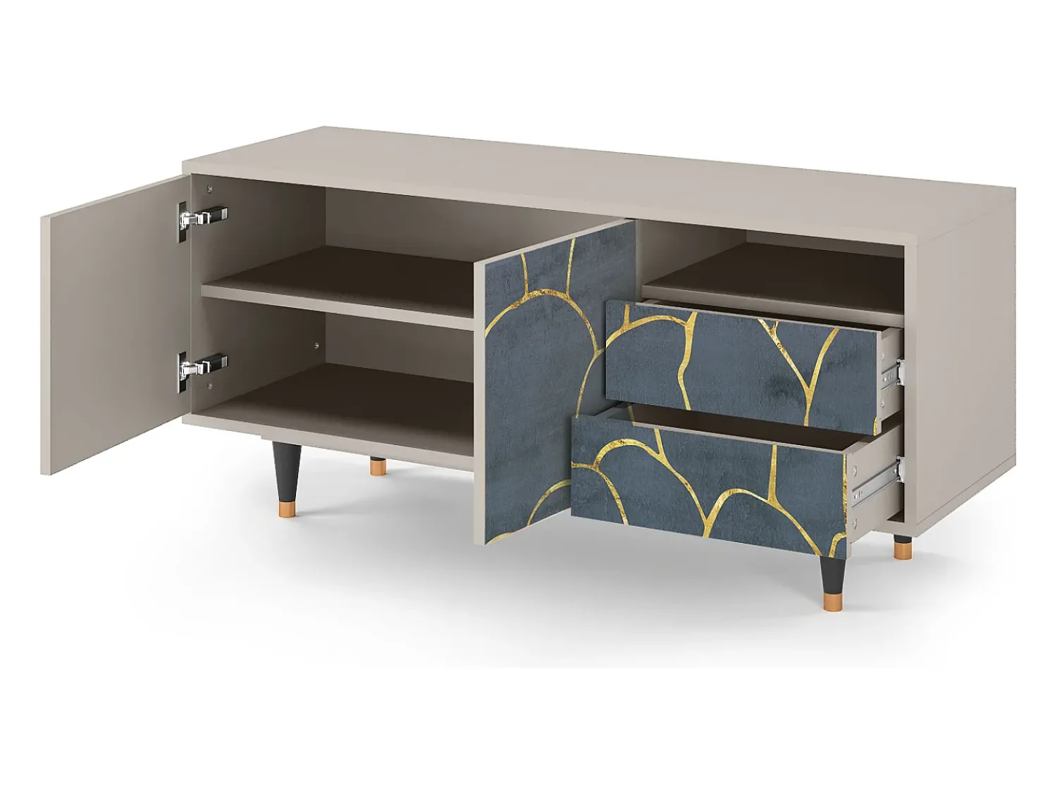 Mueble de TV - 125х56х41 cm - T7 - Blue Lagoon, Areia^ Móvel De Tv