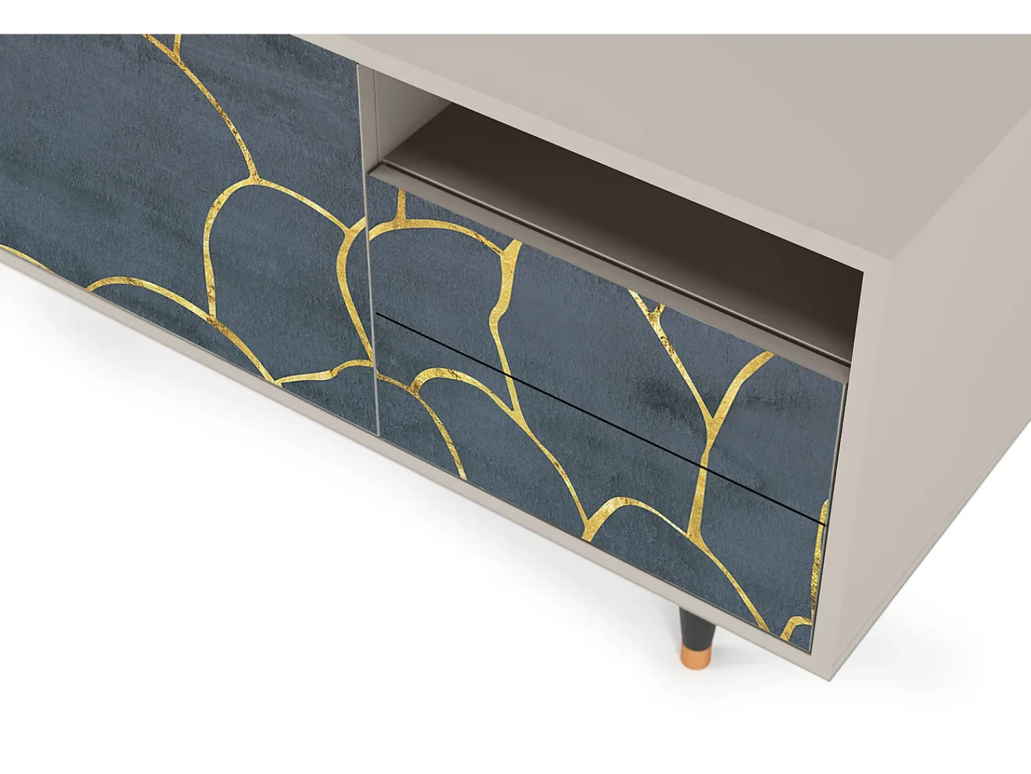 Mueble de TV - 125х56х41 cm - T7 - Blue Lagoon, Areia^ Móvel De Tv