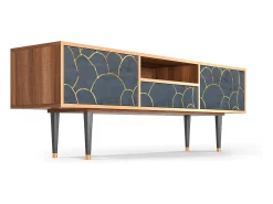 Clearance Mueble de TV - 170х59х41 cm - T6 - Blue Lagoon, Nogueira Castanho
