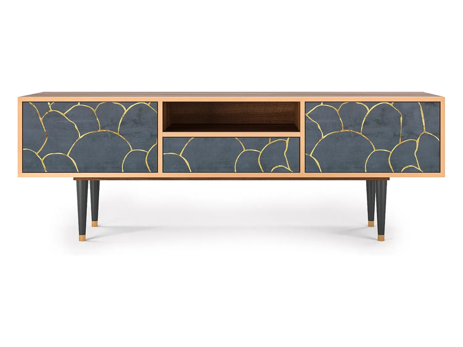 Clearance Mueble de TV - 170х59х41 cm - T6 - Blue Lagoon, Nogueira Castanho