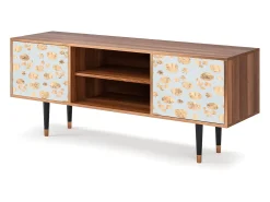 Móvel De Tv| Mueble de TV - 170х69х48 cm - T2 - Blue Giraffe, Nogueira Castanho