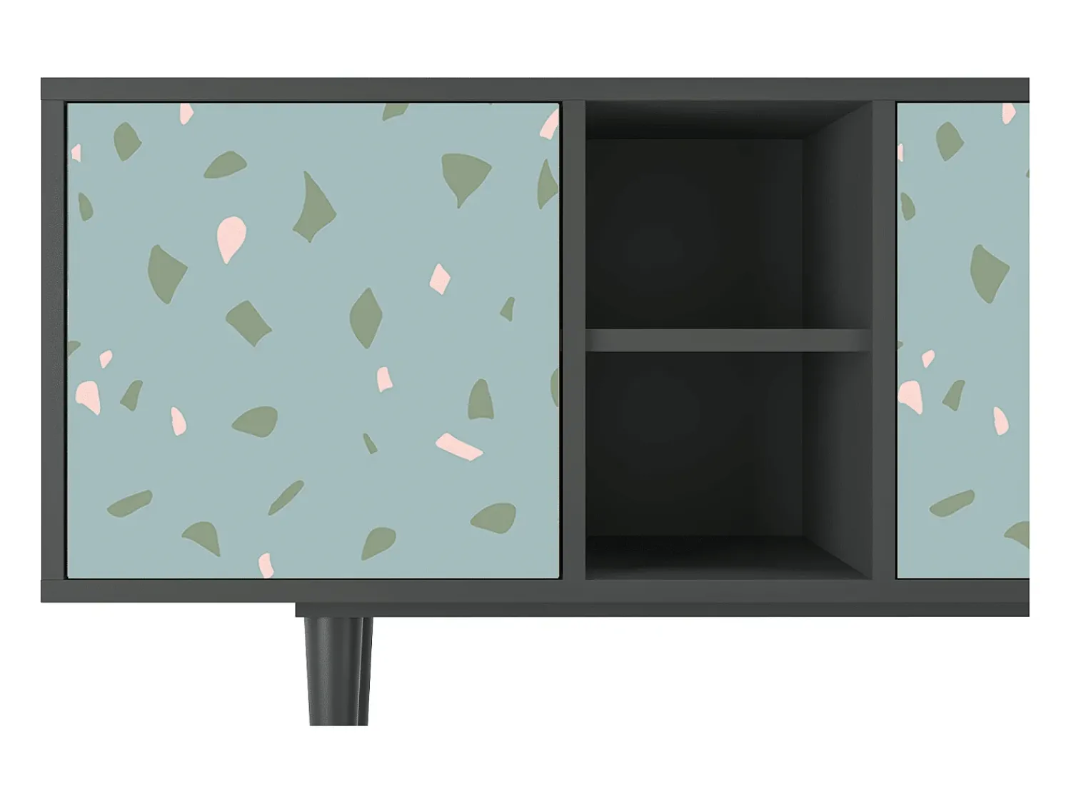 Sale Mueble de TV - 150х69х41 cm - T5 - Blue Drops, Antracite Cinza antracite