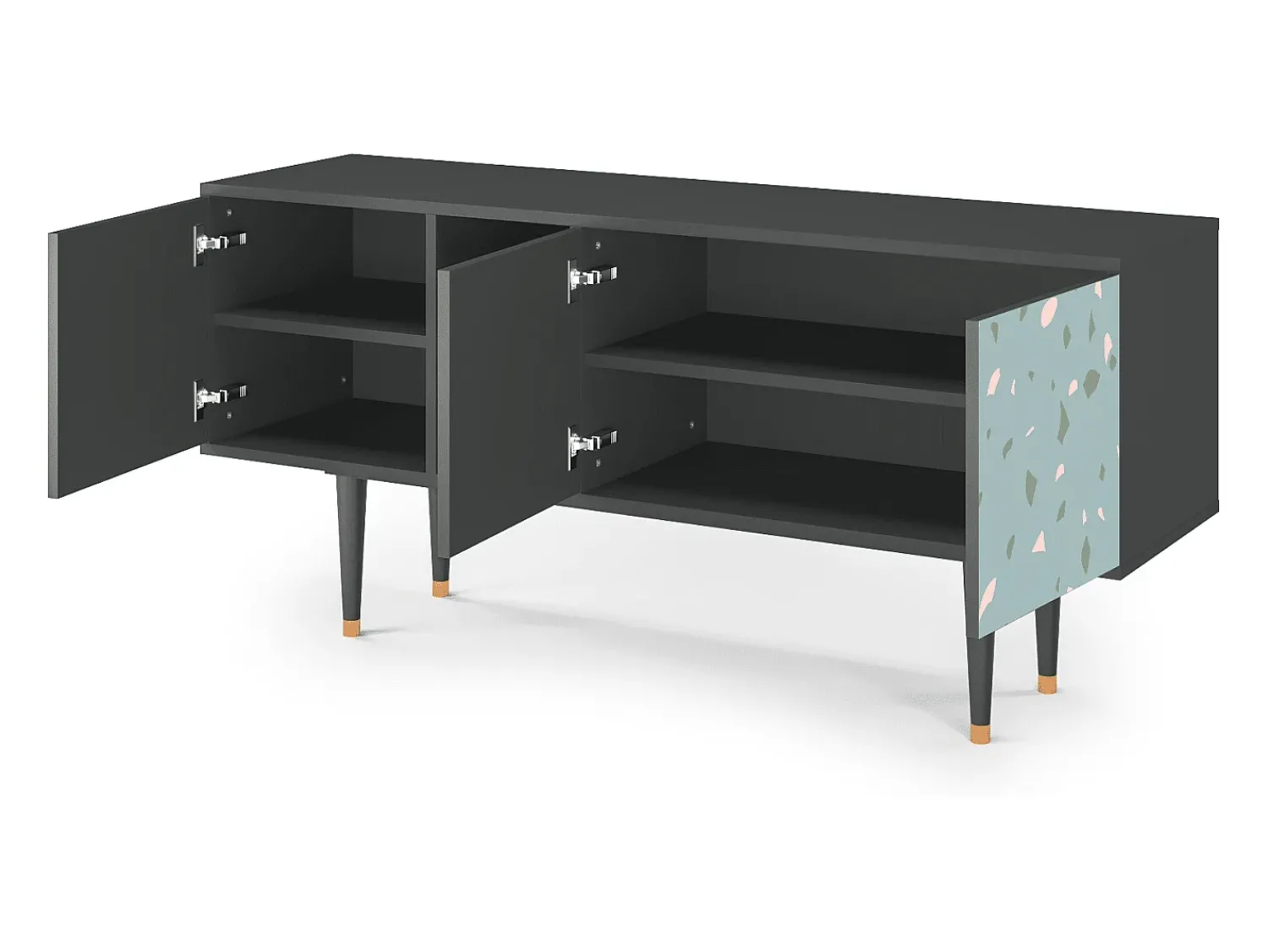 Sale Mueble de TV - 150х69х41 cm - T5 - Blue Drops, Antracite Cinza antracite