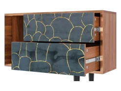 Móvel De Tv* Mueble de TV - 170х69х48 cm - T1 - Blue Lagoon, Nogueira Castanho