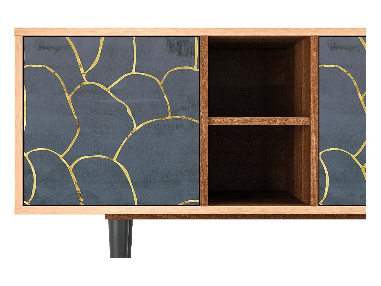 Mueble de TV - 150х69х41 cm - T5 - Blue Lagoon, Nogueira^ Móvel De Tv