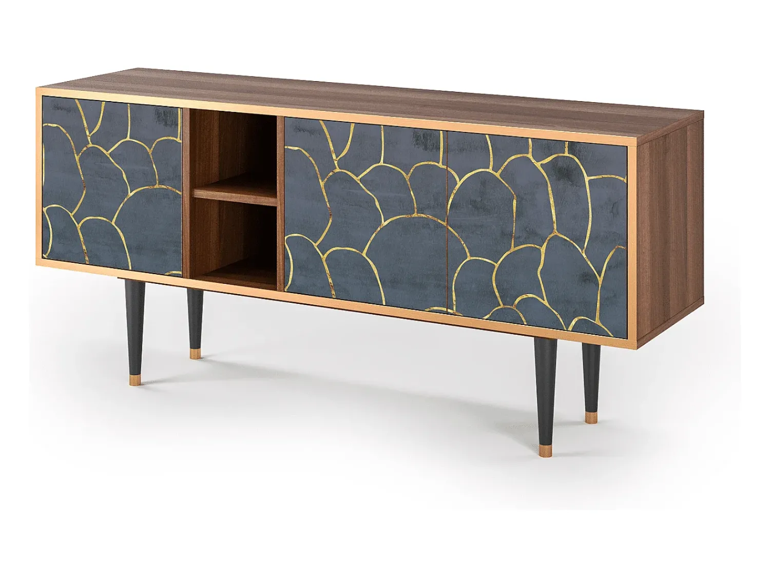 Mueble de TV - 150х69х41 cm - T5 - Blue Lagoon, Nogueira^ Móvel De Tv
