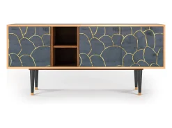 Mueble de TV - 150х69х41 cm - T5 - Blue Lagoon, Nogueira^ Móvel De Tv