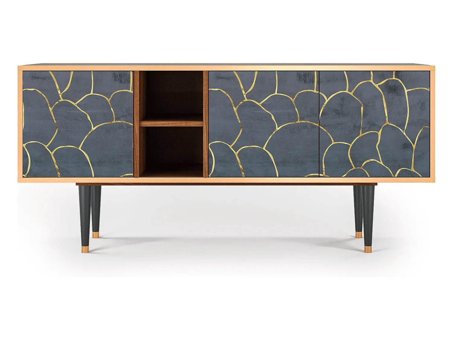 Mueble de TV - 150х69х41 cm - T5 - Blue Lagoon, Nogueira^ Móvel De Tv
