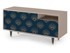 Mueble de TV - 125х56х41 cm - T7 - Blue Lotus, Latte Bege