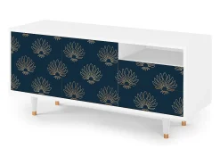 Hot Mueble de TV - 125х56х41 cm - T7 - Blue Lotus, Branco Bege