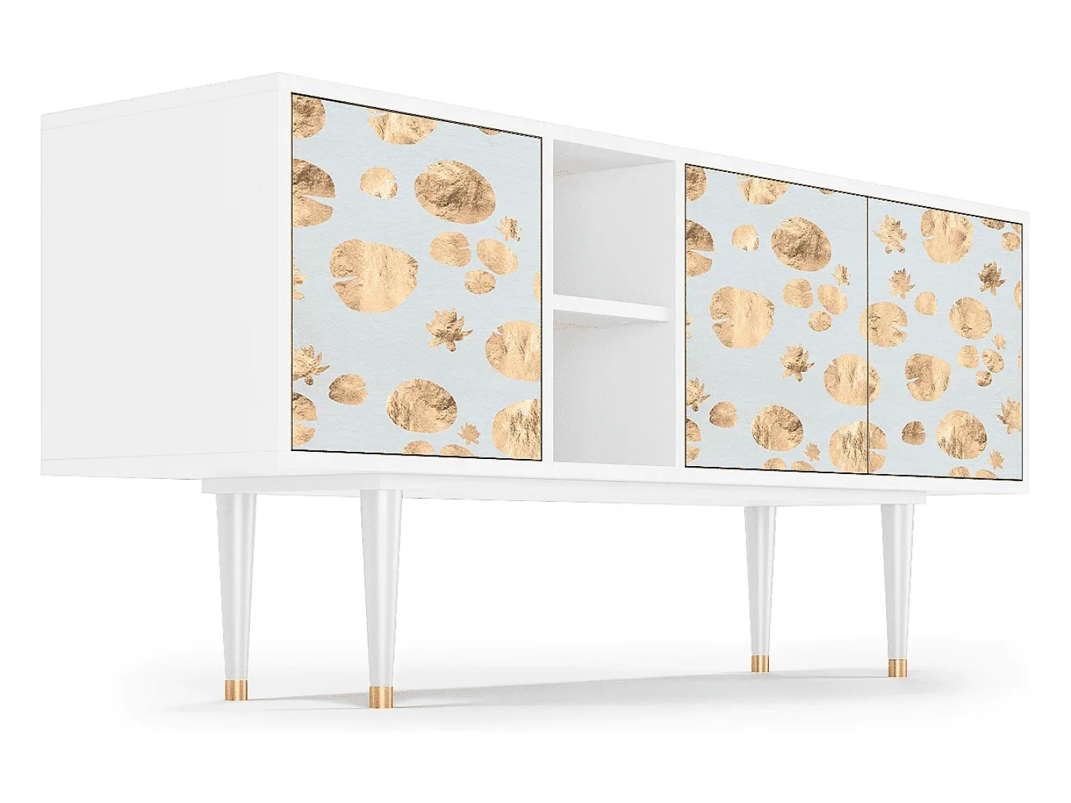 Discount Mueble de TV - 150х69х41 cm - T5 - Blue Giraffe, Branco Bege