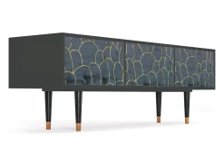Móvel De Tv| Mueble de TV - 170х59х48 cm - T4 - Blue Lagoon, Antracite Cinza antracite