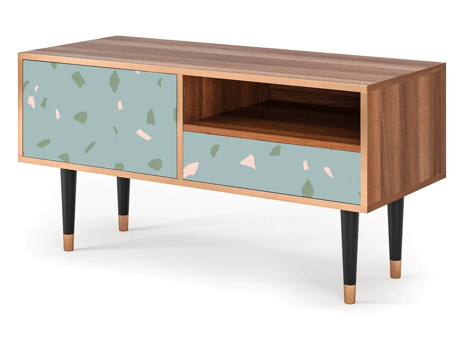 Mueble de TV - 115х59х48 cm - T3 - Blue Drops, Nogueira^ Móvel De Tv