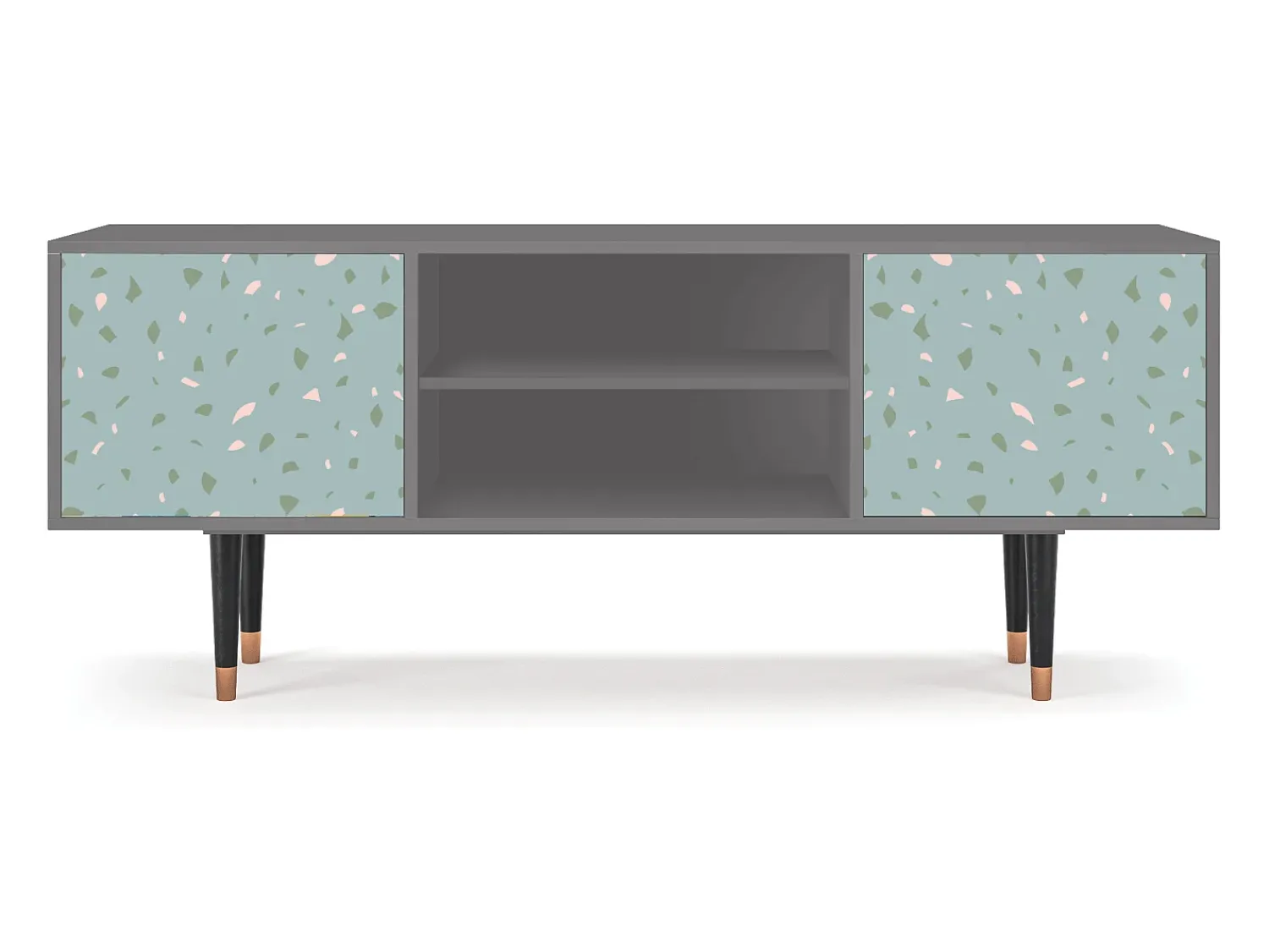 Móvel De Tv* Mueble de TV - 170х69х48 cm - T2 - Blue Drops, Cinza Cinzento