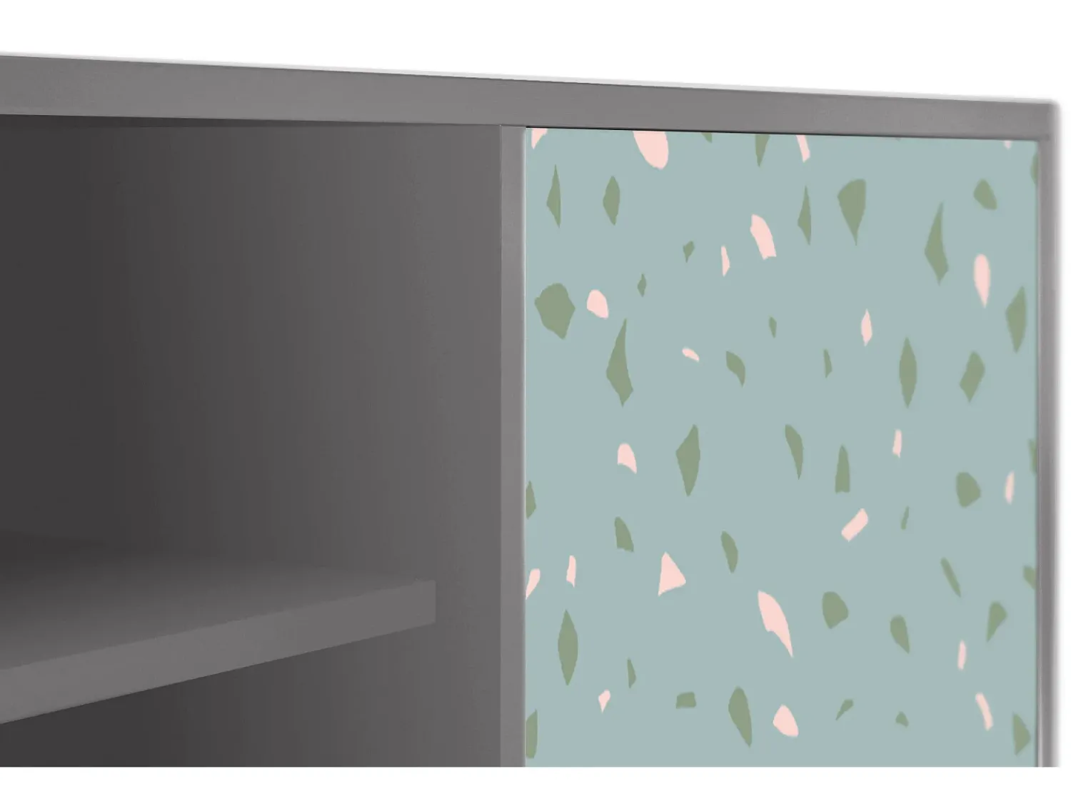 Móvel De Tv* Mueble de TV - 170х69х48 cm - T2 - Blue Drops, Cinza Cinzento