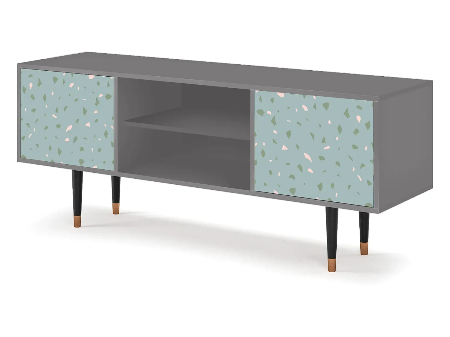 Móvel De Tv* Mueble de TV - 170х69х48 cm - T2 - Blue Drops, Cinza Cinzento