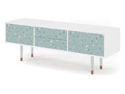 Móvel De Tv| Mueble de TV - 170х59х48 cm - T4 - Blue Drops, Branco Bege