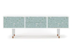 Móvel De Tv| Mueble de TV - 170х59х48 cm - T4 - Blue Drops, Branco Bege