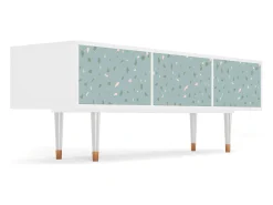 Móvel De Tv| Mueble de TV - 170х59х48 cm - T4 - Blue Drops, Branco Bege