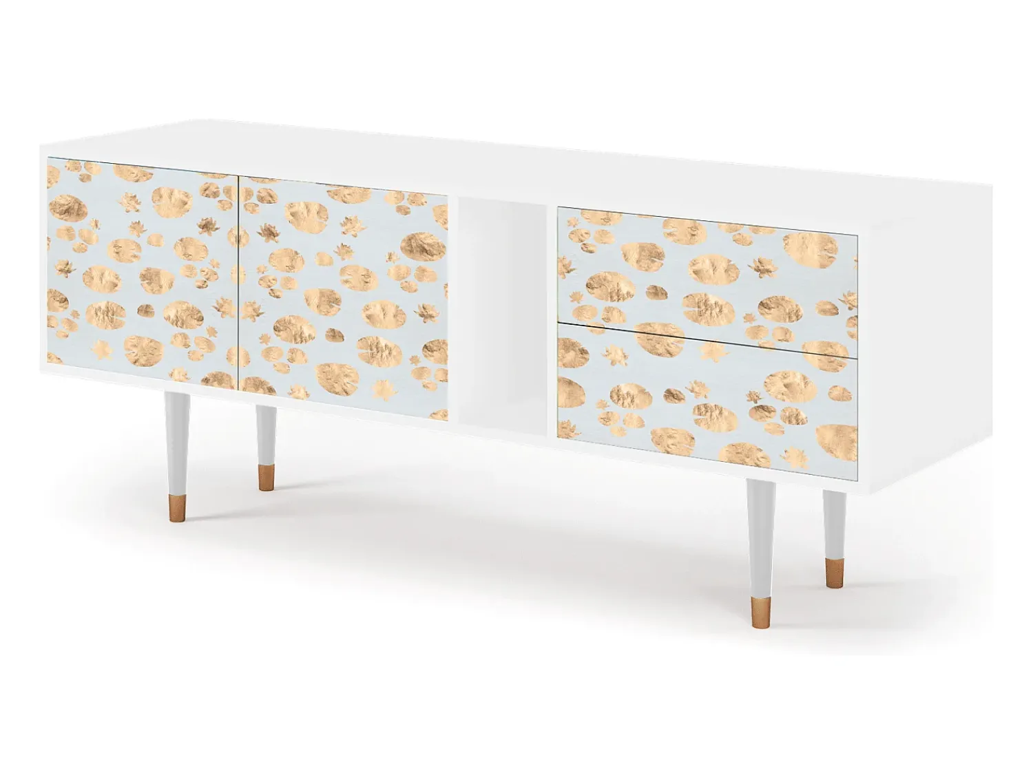 New Mueble de TV - 170х69х48 cm - T1 - Blue Giraffe, Branco Bege