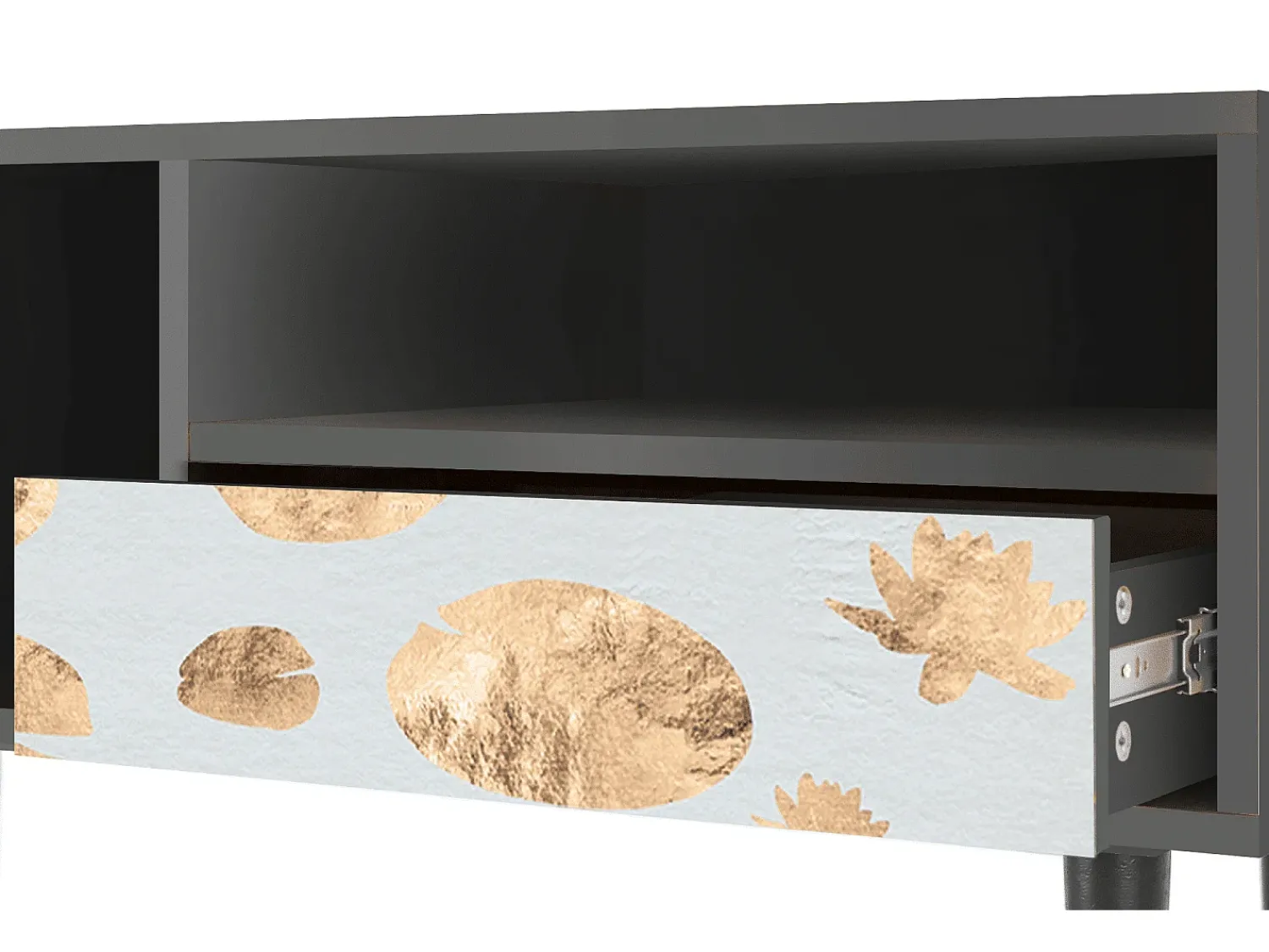 New Mueble de TV - 115х59х48 cm - T3 - Blue Giraffe, Antracite Cinza antracite