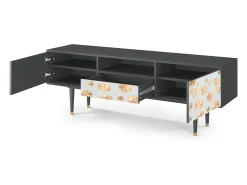 Móvel De Tv| Mueble de TV - 170х59х41 cm - T6 - Blue Giraffe, Antracite Cinza antracite