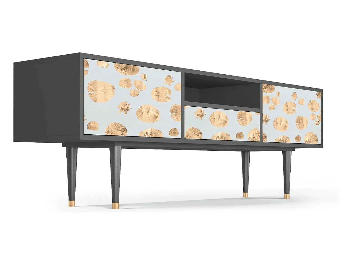 Móvel De Tv| Mueble de TV - 170х59х41 cm - T6 - Blue Giraffe, Antracite Cinza antracite