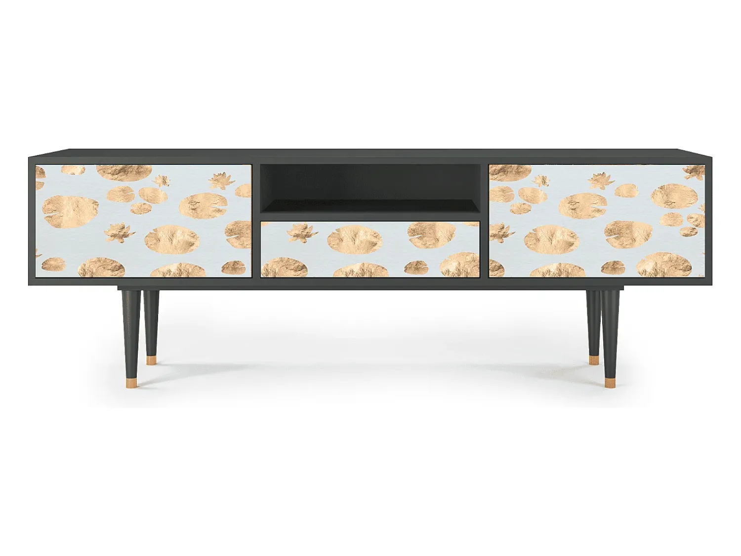 Móvel De Tv| Mueble de TV - 170х59х41 cm - T6 - Blue Giraffe, Antracite Cinza antracite