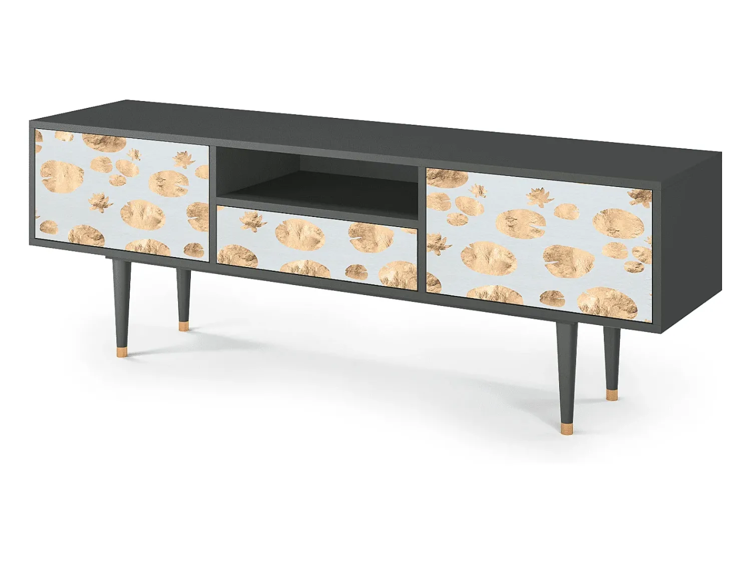 Móvel De Tv| Mueble de TV - 170х59х41 cm - T6 - Blue Giraffe, Antracite Cinza antracite