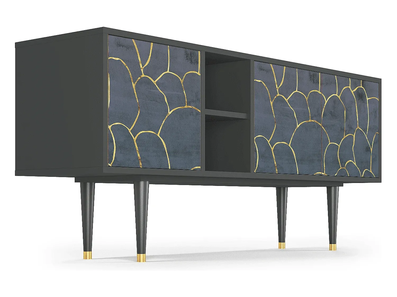 Mueble de TV - 150х69х41 cm - T5 - Blue Lagoon, Antracite^ Móvel De Tv