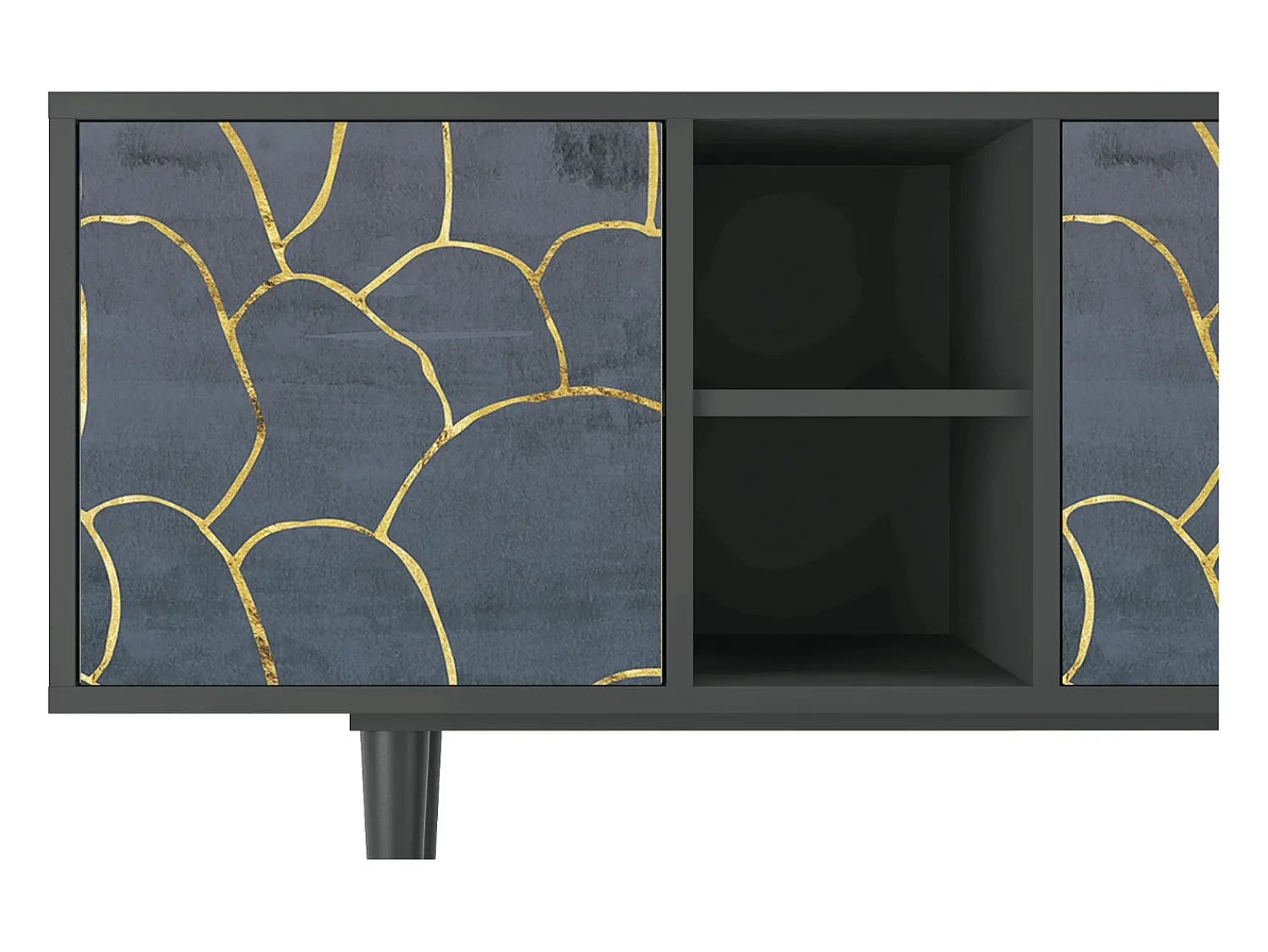 Mueble de TV - 150х69х41 cm - T5 - Blue Lagoon, Antracite^ Móvel De Tv