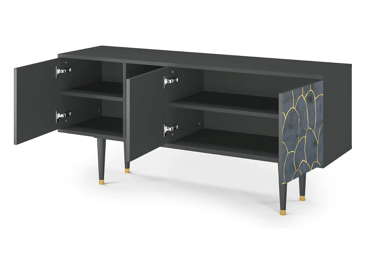 Mueble de TV - 150х69х41 cm - T5 - Blue Lagoon, Antracite^ Móvel De Tv