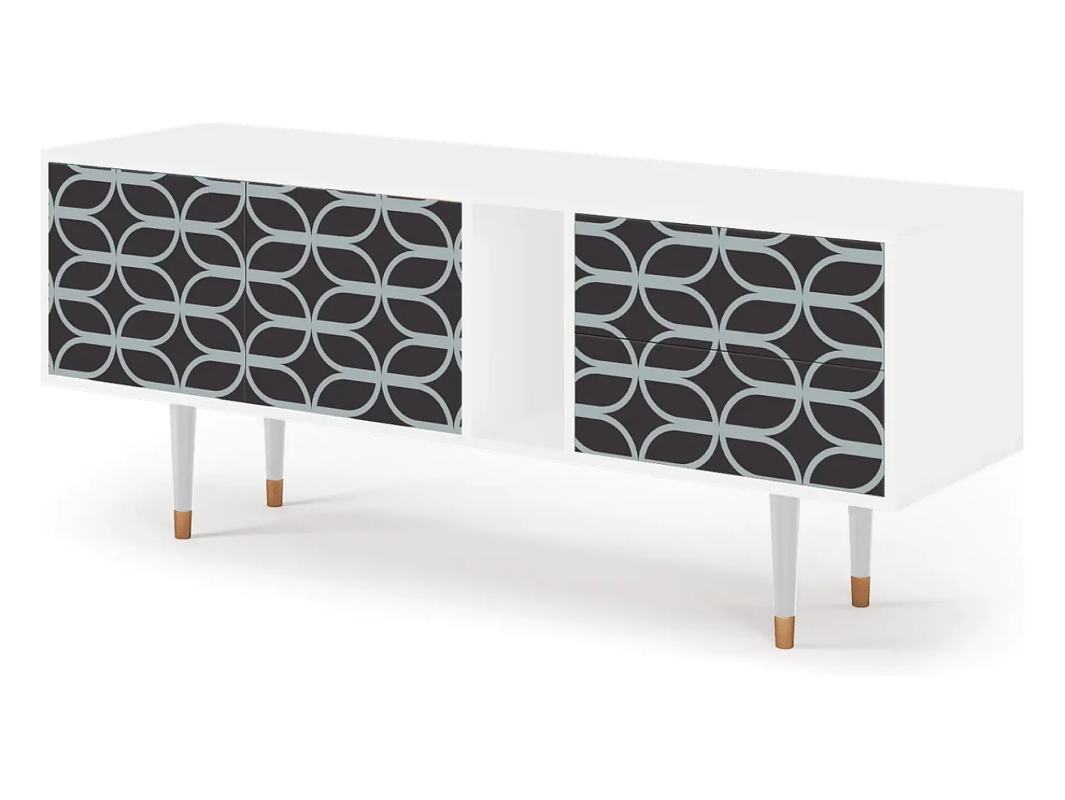 Mueble de TV - 170х69х48 cm - T1 - Braided Blue, Branco^ Móvel De Tv
