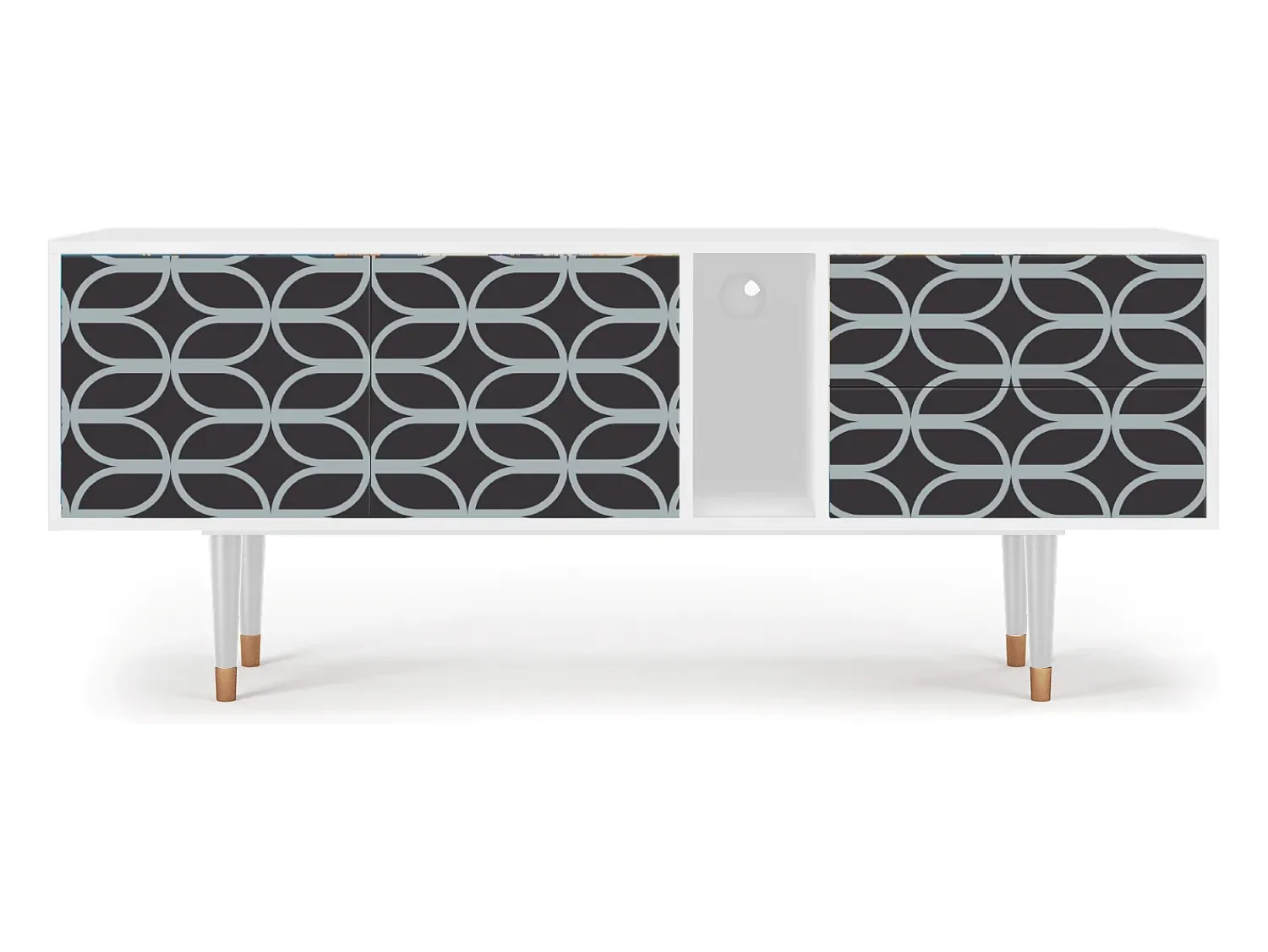 Mueble de TV - 170х69х48 cm - T1 - Braided Blue, Branco^ Móvel De Tv