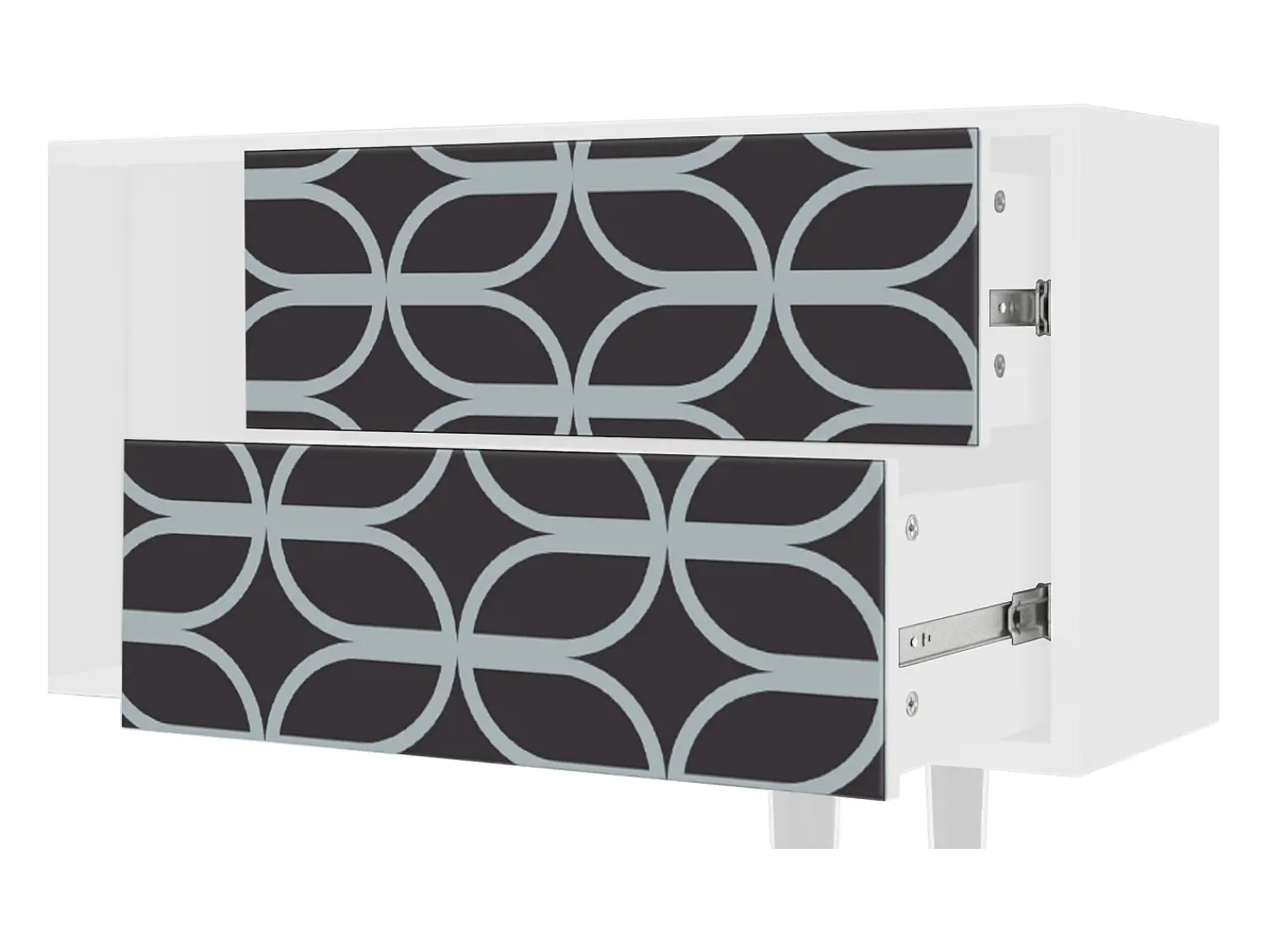 Mueble de TV - 170х69х48 cm - T1 - Braided Blue, Branco^ Móvel De Tv