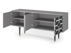 Móvel De Tv* Mueble de TV - 150х69х41 cm - T5 - Braided Blue, Cinza Cinzento