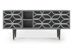 Móvel De Tv* Mueble de TV - 150х69х41 cm - T5 - Braided Blue, Cinza Cinzento
