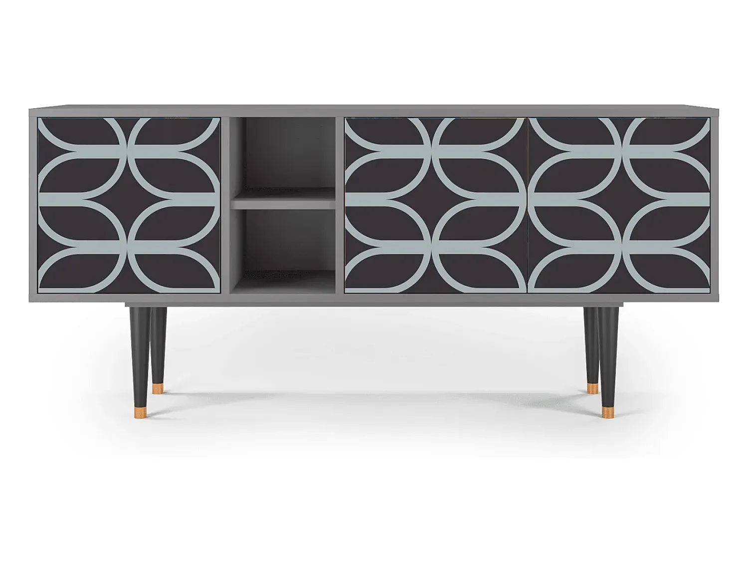 Móvel De Tv* Mueble de TV - 150х69х41 cm - T5 - Braided Blue, Cinza Cinzento