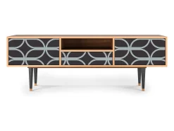 Móvel De Tv* Mueble de TV - 170х59х41 cm - T6 - Braided Blue, Nogueira Castanho