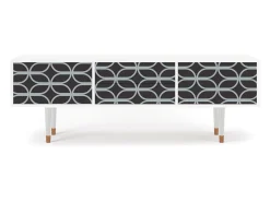 Móvel De Tv* Mueble de TV - 170х59х48 cm - T4 - Braided Blue, Branco Bege