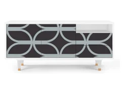 Mueble de TV - 125х56х41 cm - T7 - Braided Blue, Branco^ Móvel De Tv