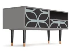 Móvel De Tv| Mueble de TV - 115х59х48 cm - T3 - Braided Blue, Cinza Cinzento