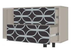 Móvel De Tv* Mueble de TV - 170х69х48 cm - T1 - Braided Blue, Areia Bege