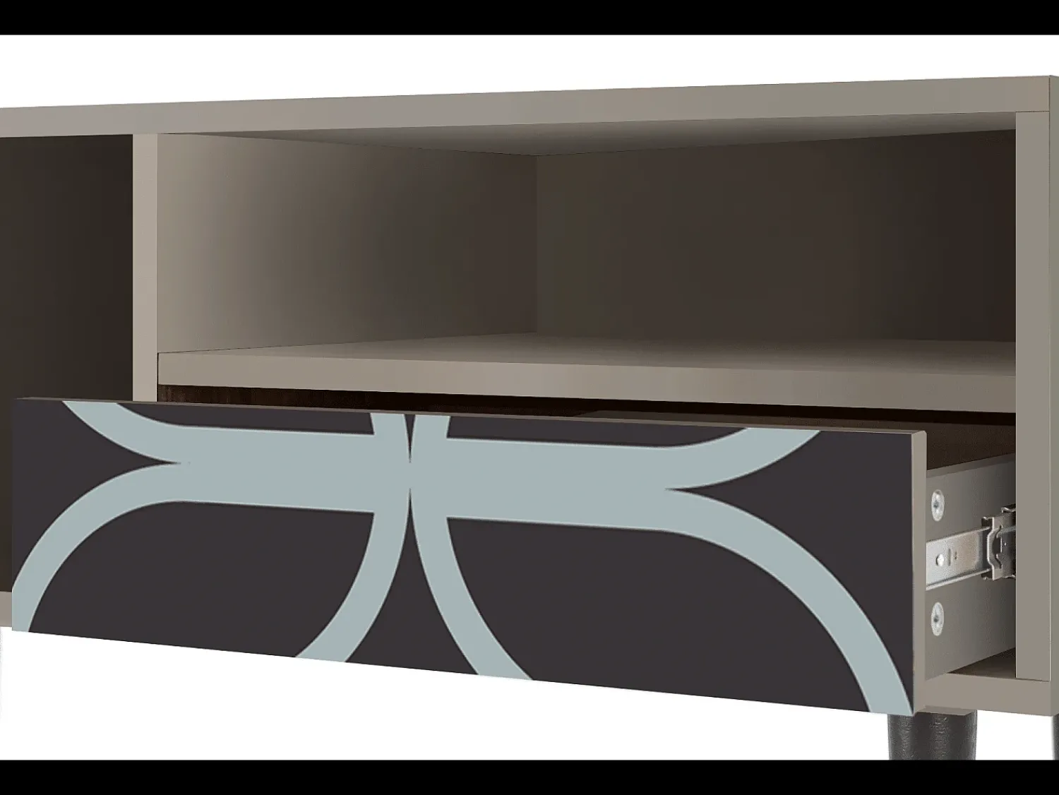 Mueble de TV - 115х59х48 cm - T3 - Braided Blue, Areia^ Móvel De Tv