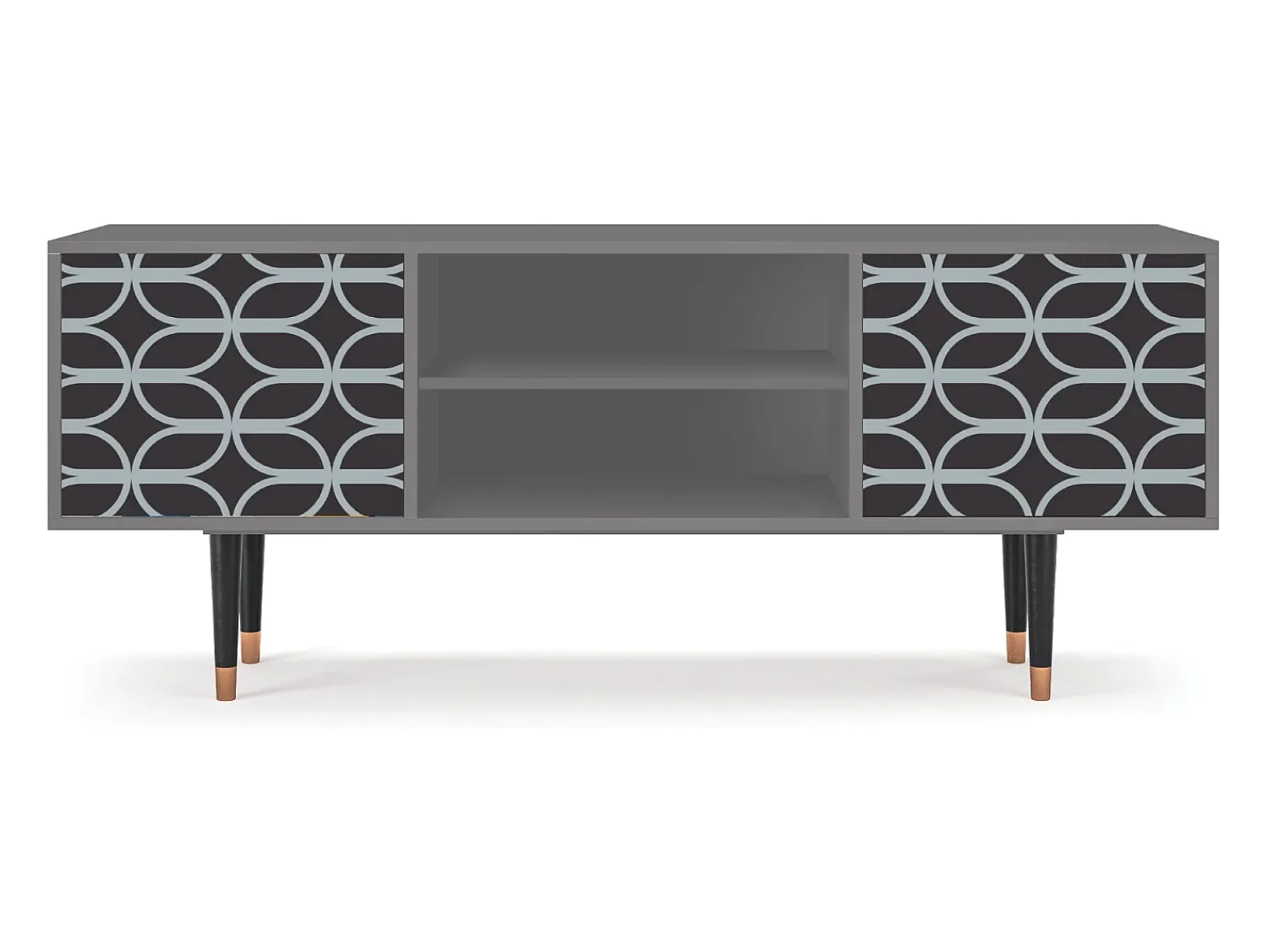 Móvel De Tv| Mueble de TV - 170х69х48 cm - T2 - Braided Blue, Cinza Cinzento