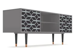 Móvel De Tv| Mueble de TV - 170х69х48 cm - T2 - Braided Blue, Cinza Cinzento